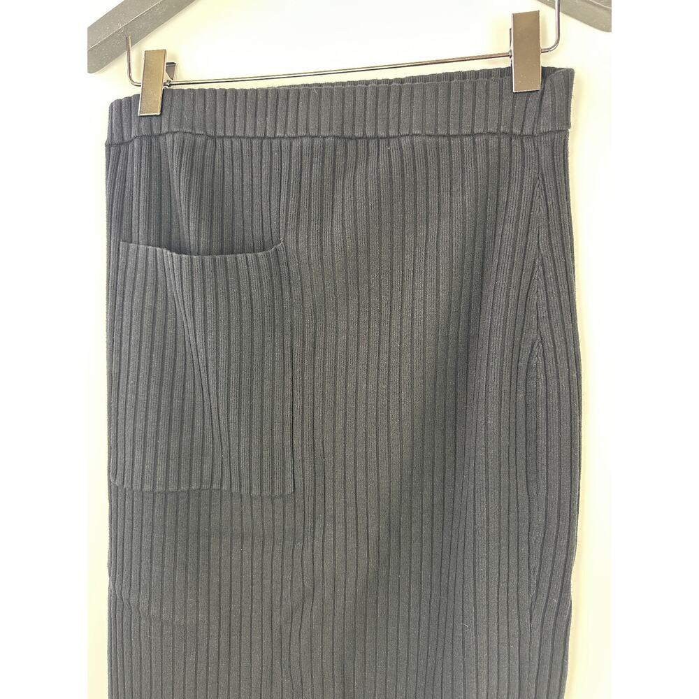 Universal Standard Ribbed Knit Patch Pocket Pencil Skirt Black M Plus Size 18 20 - Picture 4 of 11